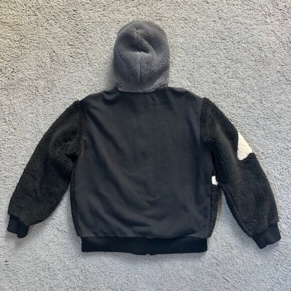 Diesel S-Aldy Sweatshirt Faux Fur Fleece Jacket - White, cream and black -Size M - Picture 8 of 14